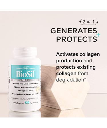 BioSil by Natural Factors - Advanced Collagen Generator 120 Veg Capsules | Supports Skincare & Joint Health - Buy Online on GoSupps.com