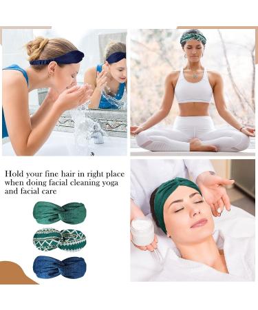 Janinka 60-Piece Boho Knotted Hairbands for Women - Non-Slip Head Wraps for Wigs & Face Washing - Stretchy Floral Hair Accessories - Buy Online on GoSupps.com