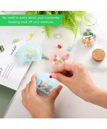 Buy Nuenen 4-Piece Portable Silicone Pill Pouch Set - Reusable Clear Travel Organizer Bags for Easy Medication Storage | International Shipping Available - Buy Online on GoSupps.com