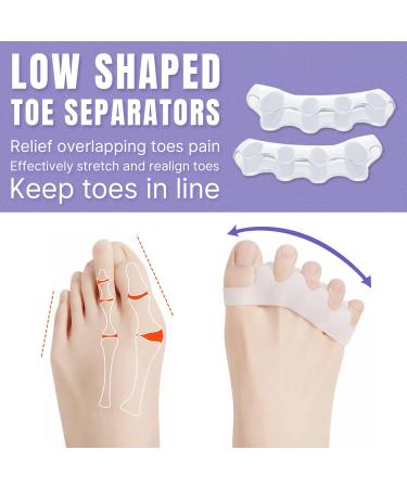 Corrective Toe Separators - Soft Silicone for Overlapping Toes - 2 Degree Spreading - Shop Now! - Buy Online on GoSupps.com