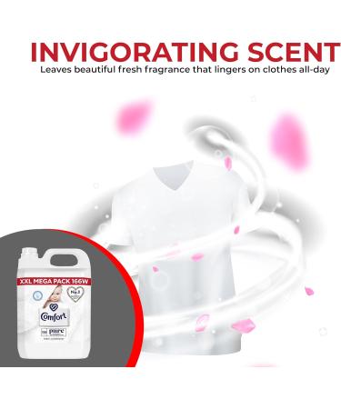 Comfort Pure Fabric Conditioner Odour Protection Fabric Softener Stay Fresh Technology Household Supplies Laundry Conditioner(XXL Pack 166 Washes 5L Clothes Freshener by Direct Mart) - Buy Online on GoSupps.com