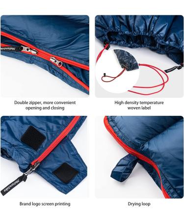 Naturehike 1.26lbs Ultralight 800 Fill Power Goose Down Sleeping Bag - Compact & Lightweight Envelope Sleeping Bag for Hiking/Camping - Dark Blue - Buy Online on GoSupps.com