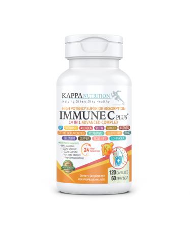 Quercetin 1 000mg Vitamin C 1 000mg Zinc 50mg Vitamin D3 5 000iu Selenium Copper Acerola Ginger Rutin Bitter Orange Rose Hips Echinacea Immune C Plus 14 in 1 Immune C Plus (120 Count)