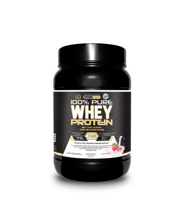 Healthy Fusion Whey Protein |Pure whey protein with collagen + magnesium |Strengthens and increases muscle mass |Improves your training |1000g protein (strawberry)