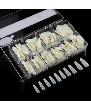 Tovmekdjn 500Pc Coffin Nails Nail Tips Full Cover Manicure Design Acrylic Nails for Women (Trapezoid) - Buy Online on GoSupps.com