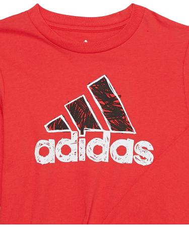 adidas Boys' Long Sleeve Cotton Tee Joggers Set - Vivid Red, Size 5 - Buy Online on GoSupps.com
