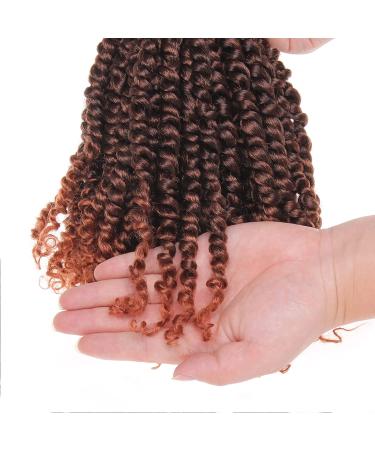 ZRQ Short 8 Packs Pre-twisted Bob Passion Twist Crochet Hair 12 Ombre Copper Red T350# - 12 Roots/Pack Synthetic Braids - Buy Online on GoSupps.com