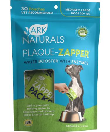ARK NATURALS Plaque Zapper, Tasteless Water Fizzy for Cats and Dogs, Reduces Bad Breath, Plaque and Tartar Medium & Large Breeds
