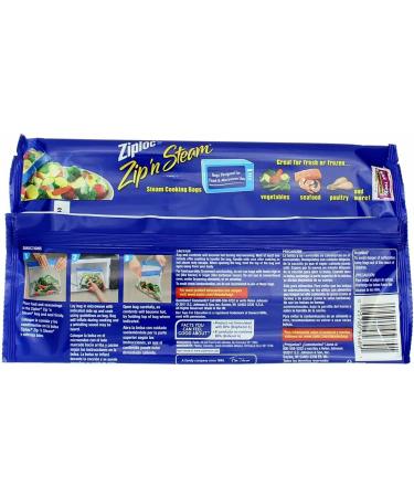 Ziploc Zip'N Steam Cooking Bags  Medium  10-Count (Pack of 4) - Buy Online on GoSupps.com