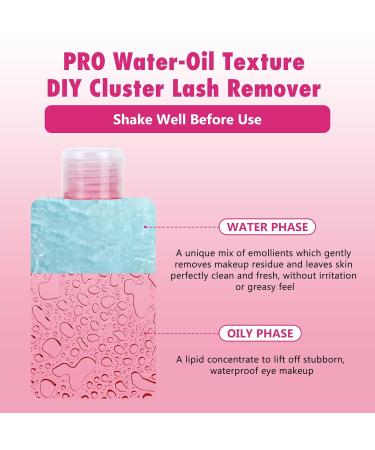 Lash Glue Remover for Lash Clusters - 150ML Adhesive Remover 3 Eco Cleansing Pads & Eyelash Brush - Gentle & Quick DIY Lash Extension Removal - Buy Online on GoSupps.com