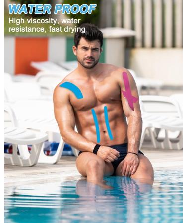 Tidevan 3 Roles Kinesiology Tape Set - Waterproof Physio Tape for Knee Elbow & Shoulder Pain Relief | 5m x 5cm Skin-Friendly Sport Tape with Scissors - Buy Online on GoSupps.com