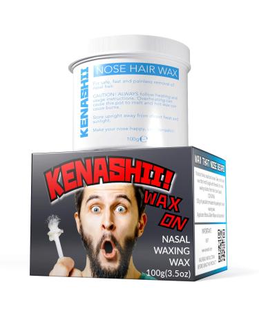 Nose Waxing Wax from Kenashii, 100g / 3.5 oz of Hypoallergenic Wax for Nasal Hair Removal, Specially Formulated to Never Get Brittle or Snap Off in Your Nose, Wipes and Applicators Sold Separately