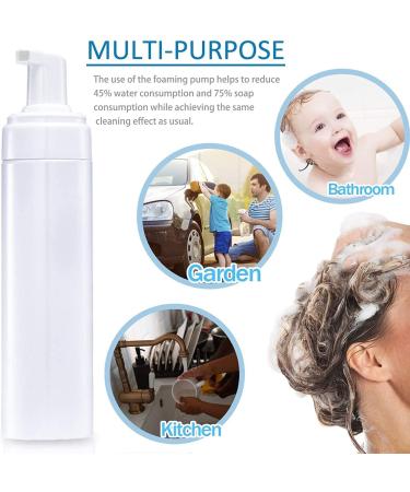 Foam Pump Bottle 200ml/6.8oz Empty Plastic Foam Dispenser Pump Bottle Travel Large Refillable BPA Free Lotion Bottles for Shampoo Shower Hand Soap Foaming (4 Pack) A.200ML(6.8OZ) 4Pack - Buy Online on GoSupps.com