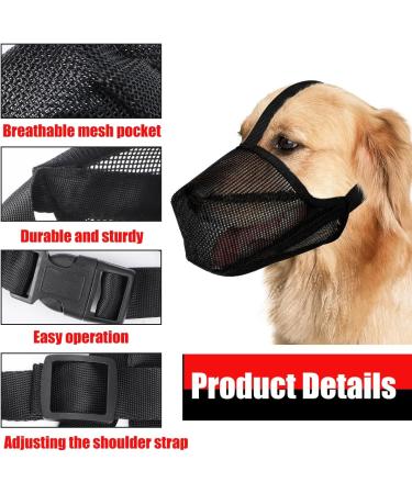 Adjustable Dog Muzzle - Anti-Poison Bait Protection for Small Medium & Large Dogs | Soft Mesh Design - Buy Online on GoSupps.com