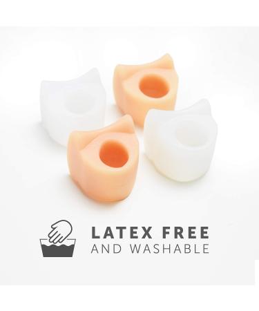 White Toe Separators 4 Pack for Overlapping Toes, Big Toe Alignment, Drift Pain and Bunion Relief - Effective Bunion Correction Tool - Buy Online on GoSupps.com
