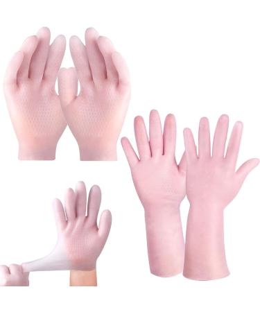 Moisturizing Gloves Overnight 2 Pairs Soft Silicone Gloves Non-Slip Palm for Repairing Dry Cracked Aging Hands Eczema and Softening Rough Skin - Buy Online on GoSupps.com