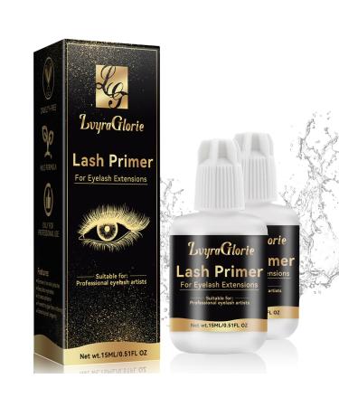 Lash Primer for Eyelash Extensions 2pack Eyelash Primer Before Mascara Lash Extension Primer Remove Protein Oil Cosmetic Residue Increase Adhesive Bonding Power Professional Use Only