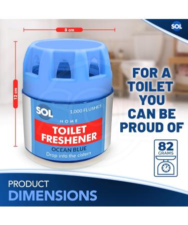 48pk Ocean Blue Toilet Fresheners 70g - 1000 Flushes, Limescale Prevention - Toilet Cistern Blocks - Buy Online on GoSupps.com