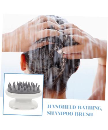 Healvian 2-in-1 Shampoo Brush & Hair Massage Tool - Portable Rubber Hair Wash Brush for Men & Women - White Hair Scalp Cleaner - Buy Online on GoSupps.com