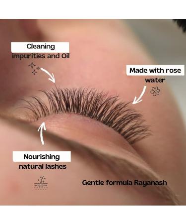 60ML Eyelash Shampoo Foaming Eyelash Cleanser Eyelash Shampoo for Eyelash Extensions and Grooming Remove Makeup and Dirt from Eyelashes - Buy Online on GoSupps.com