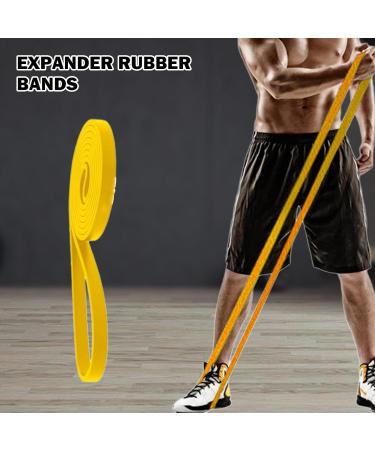 Fovolat Workout Bands Resistance Pull Up Bands | Elastic Bands Stretching Bands for Upper Lower Body Exercise Strength Training Yellow - Buy Online on GoSupps.com