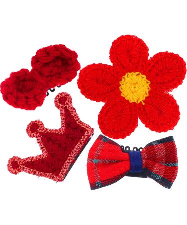 minkissy 4 Sets Girls Hair Clip Flower Hair Pin Toddler Alligator Clips Snap Hair Clip Cute Hair Clip Bow Hair Tiara Princess Hair Clips Girls Suit Kids Hair Clip Miss Bangs Fabric Crown - Buy Online on GoSupps.com