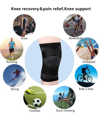 DCF Knee Braces & Sleeves for Men & Women | Knee Pain Relief Compression Support for Sports Running Weightlifting | 3XL Orange - Buy Online on GoSupps.com