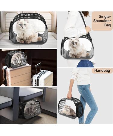 The Fellie Cat Carrier Airline Approved Pet Carrier for Cats and Puppy Foldable Cat Carrier with Shoulder Strap & Soft Mat Pet Travel Portable Bag Home for Small Dogs Cats Black - Buy Online on GoSupps.com