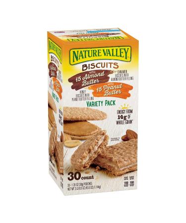 Nature Valley Biscuit Sandwich Almond Butter & Peanut Butter ( 30 ct )