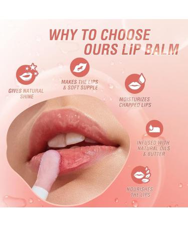 Gireatick 5Pcs Color Changing Moisturizing Lip Oil Set Crystal Jelly Fruit-Flavored Lip Oil Lip Gloss for Lip Care - Buy Online on GoSupps.com