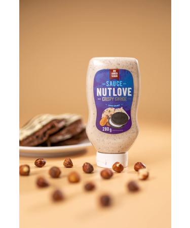 ALLNUTRITION Nutlove Crispy Cookie Sauce 280g - Sugar Free Sweet Syrup for Fit Desserts - Zero Fat Cream Sauce with Cookie Pieces - Low Calorie Sweets - Pancakes & More - Buy Online on GoSupps.com