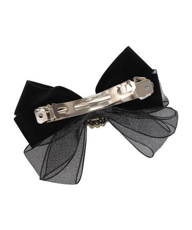 CCelia 2Pcs Large Mesh Yarn Hair Bows Clips - Black Hair Accessories for Teens Girls & Women - Buy Online on GoSupps.com
