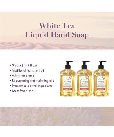 A LA MAISON White Tea Liquid Hand Soap - Triple French Milled Natural Moisturizing Soap (3 Pack 16.9 oz) - White Tea 16.9 Fl Oz (Pack of 3) - Buy Online on GoSupps.com