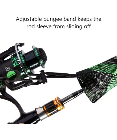 BASSDASH Angelruten Sock Fishing Cover - Protective Rod Sleeve for Spinning Rods up to 7.5 ft | Durable & Stylish Fishing Rod Covers - 4 Pack - Buy Online on GoSupps.com