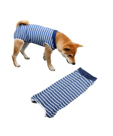 TOPAUP Dog Recovery Suit Post Surgery Bodysuit Puppy Medical Vest Dog Surgical Suit after Neutering Wound Protector for Dogs Size L L Blue