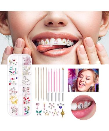 Bvizyelck Zahn-Edelstein Set - Tooth Jewelry Ornament for Teenagers | Removable Crystal Tooth Decorations - Buy Online on GoSupps.com