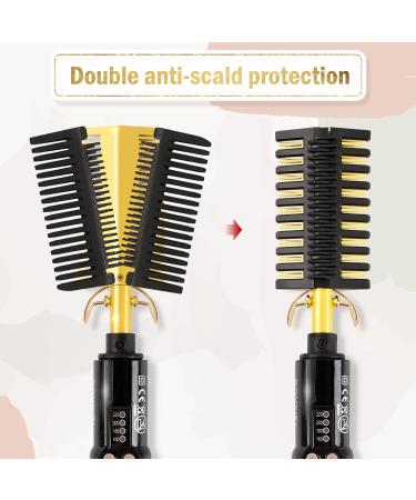 Ten-Tatent Hot Comb Hair Straightener | Double Sided Electric Straightening Brush - Buy Online on GoSupps.com