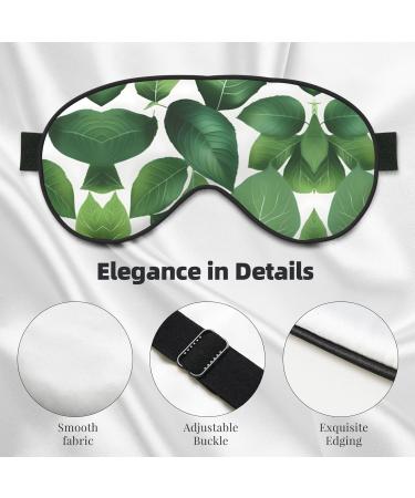 Herb Plant Leaf Print Eye Mask - Soft Double-Sided Sleep Mask for Light Blocking & Enhanced Sleep Quality - Buy Online on GoSupps.com