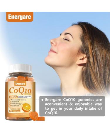 2 Packs CoQ10 500MG Gummies - 3X Better Absorption Coenzyme Q10 Supplements - Plus Omega-3 Magnesium Vitamin B3 & Zinc for Heart Health Cellular Energy & Antioxidant 120 Cts 60 Count (Pack of 2) - Buy Online on GoSupps.com