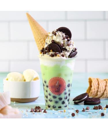 Vegan Milk Bubble Tea Kit Gift Set - 6 Servings with Mango & Melon Powders, Popping Boba, Paper Straws - By The TeaShed - Buy Online on GoSupps.com