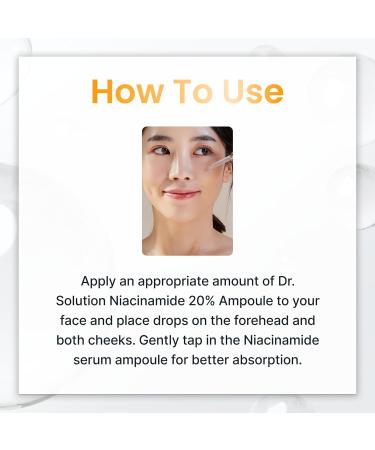 CU Dr. Solution Niacinamide 20% Vitamin C Ampoule CUSKIN Korean Skin Care with Niacinamide Glutathione Hyaluronic Acid Adenosine Panthenol for Skin Elasticity and Moisturizing 30g (1.01 Fl. Oz) - Buy Online on GoSupps.com