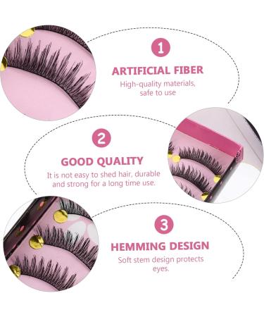 FOMIYES 10 Pairs Fake eyelashes False Eyelashes Makeup Eyelashes False Lashes Dense Eyelashes Long Eyelashes Natural Eyelashes Faux Lashes girl Miss artificial fiber - Buy Online on GoSupps.com