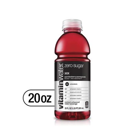 Vitaminwater Zero A a -Blueberry-Pomegranate 20 fl oz  12 Pack with Electrolytes & Vitamin B5 B6 B12 - Buy Online on GoSupps.com