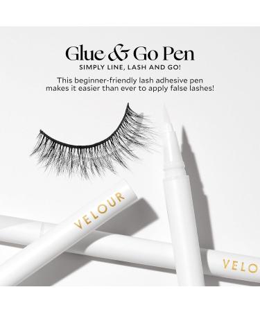 Buy Velour Glue & Go Pen - Clear Lash Adhesive for False Eyelashes | Precision Tip Beginner-Friendly & Dermatologist Tested | International Shipping Available - Buy Online on GoSupps.com