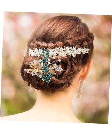 Ipetboom Wedding Headpiece Silver Leaf Tiara Hair Comb for Girls Rhinestone Hair Clips Hair Barrettes for Girls Decorative Hair Clips Womens Headpiece Girl Headpiece Bride Metal Glass - Buy Online on GoSupps.com