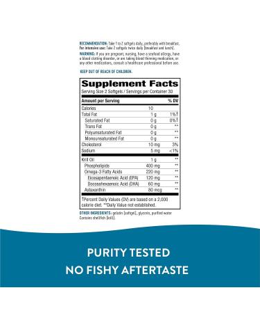 Nature's Way Krill Oil 500mg - 60 Softgels | Pure Antarctic Oil Supplement - Buy Online on GoSupps.com
