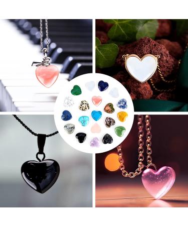 Heart Stones Set - 20 PCS Natural Healing Crystals | 20mm Gemstone Tumbled Stones for Meditation & Decor - International Shipping - Buy Online on GoSupps.com