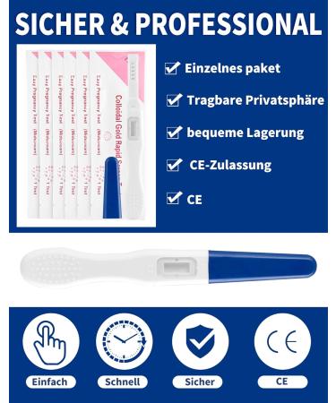 6x Laoye Ultra-Sensitive Pregnancy Test - Early Detection 10miu/ml Over 99% Reliable - Quick HCG Test for Accurate Results - Buy Online on GoSupps.com