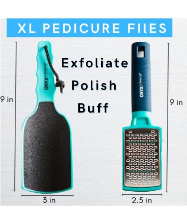 Double Sided XL Curved Foot File & Callus Remover - Professional Spa Pedicure Kit for Dead Skin, Cracked Heel Repair, Exfoliation - Buy Online on GoSupps.com