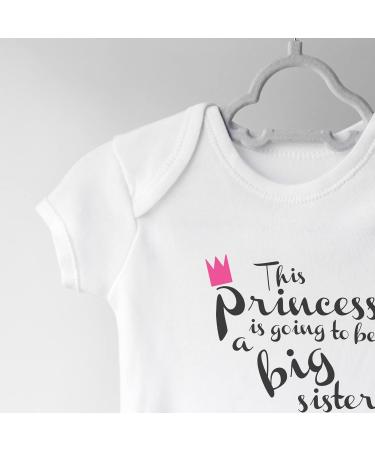 Hippowarehouse Big Sister Princess Baby Vest Bodysuit (Short Sleeve) - Boys & Girls - Buy Online on GoSupps.com